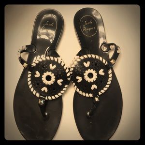 Black and white, Jack Rogers sandals, SZ 10